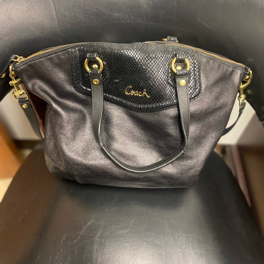 Authentic Black Coach Purse